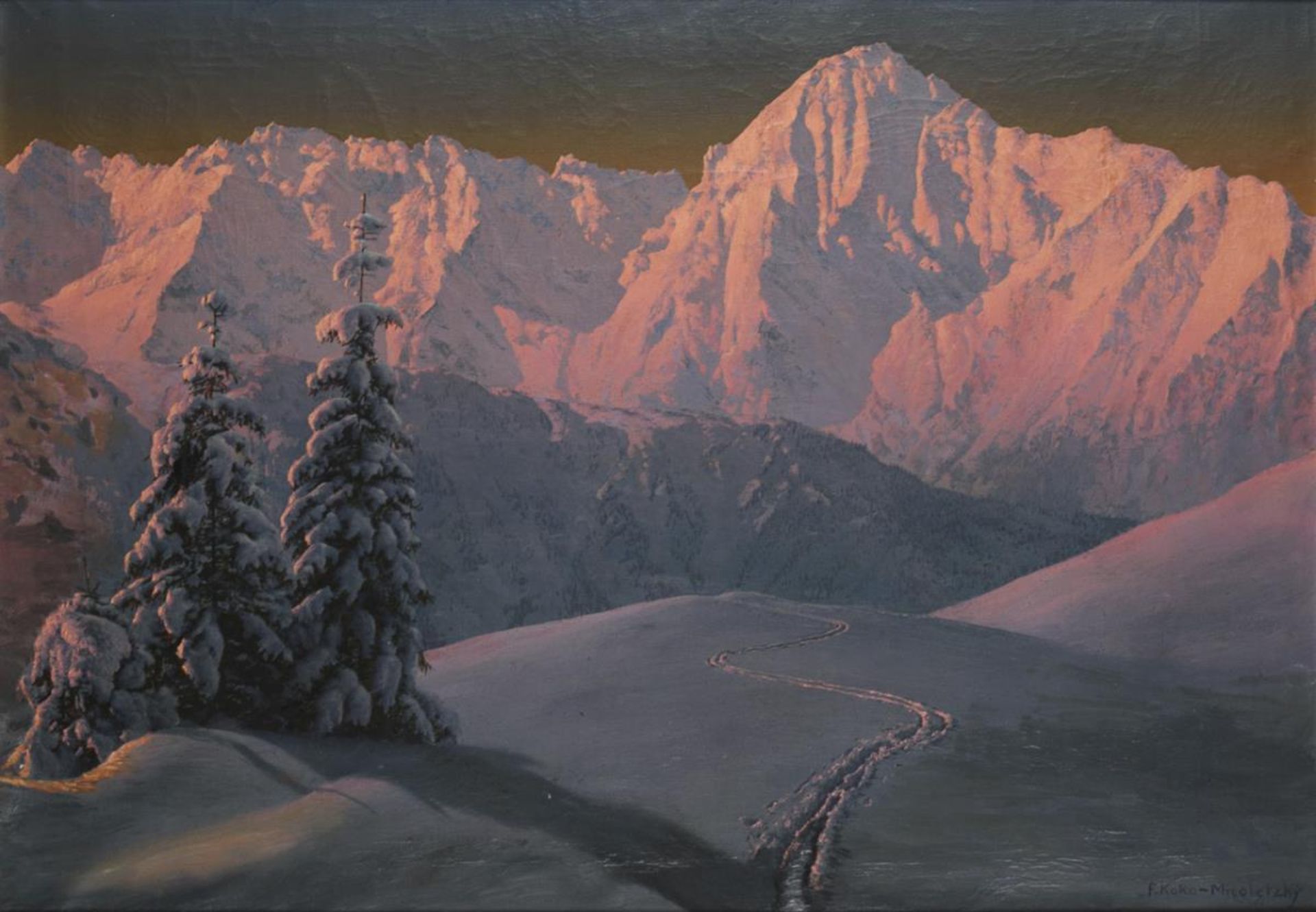 KOKO-MICOLETZKY, Friedrich Albin (1887 Pitsum-1981 Wien). Arbiskogel in den Zillertaler Alpen.