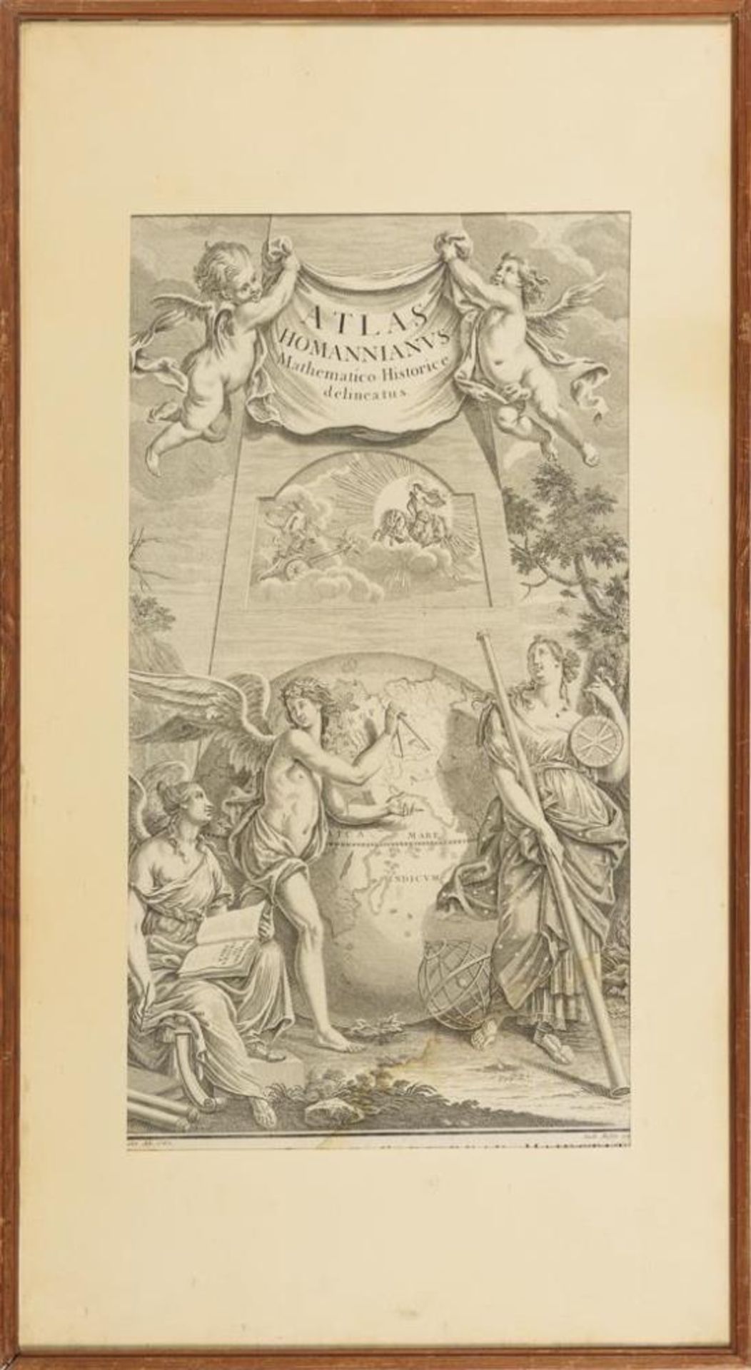 HOMANN, Johann Baptist (Erben). Titelblatt aus "Atlas Homannianus Mathematico-Historice Delineatus". - Bild 2 aus 2