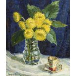 FRIEDMANN, Rolf (1878 Kischinew - 1957 Bautzen). Stillleben mit Blumen und Tasse.