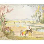 SASS, Johannes (1897 Magdeburg - 1972 Hannover). "Brücke bei Orvieto".