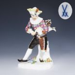 Harlekin mit Mops. Meissen.