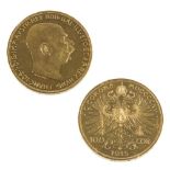 100 Kronen-Goldmünze.