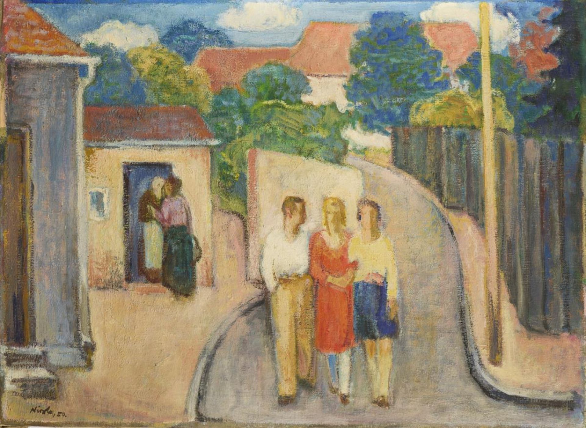 NICOLA, Max Erich (1889 Berlin -1958 Dresden). Spaziergang.