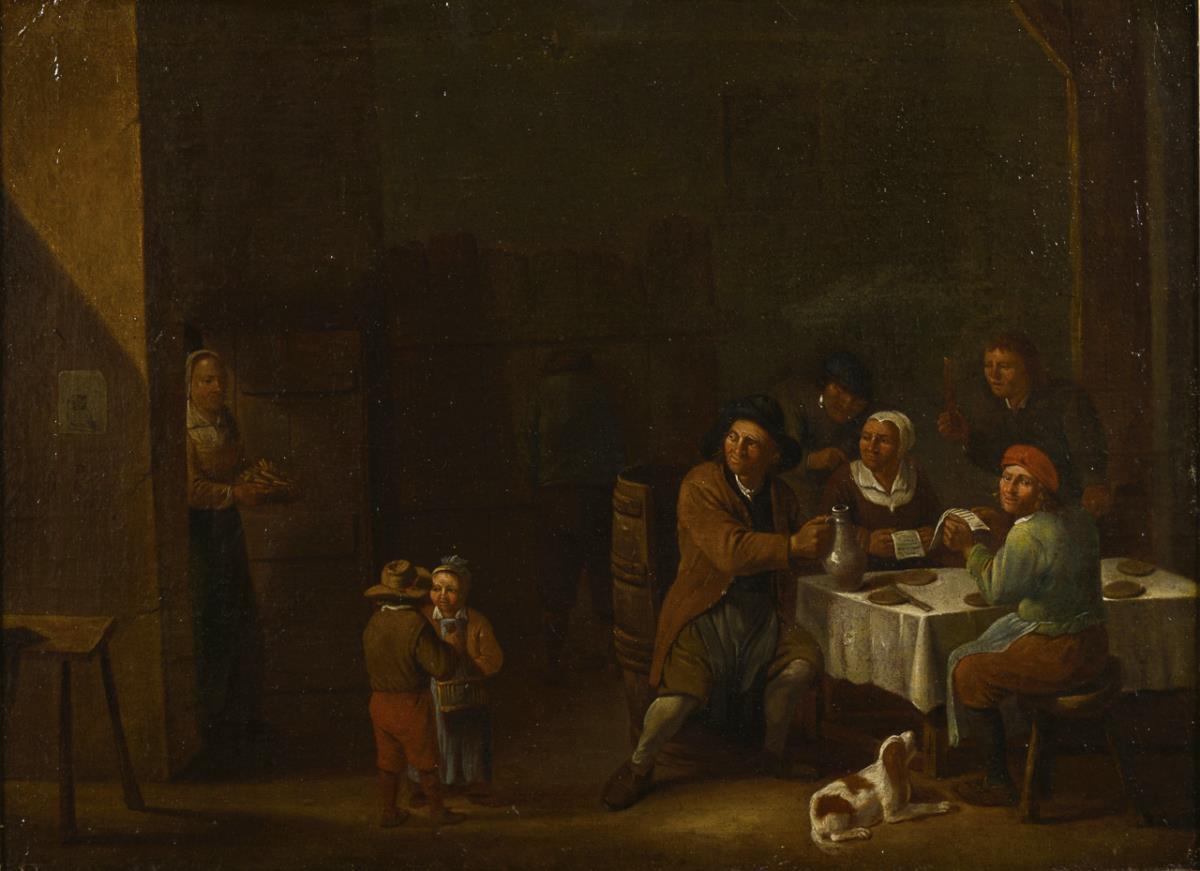 HOREMANS, Jan Jozef (1682 Antwerpen - 1759 ebd.). Genreszene mit Familie.