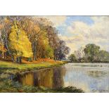 GYDE PETERSEN, Hans (1863 Kirchspiel Lindeballe bei Vejle (Jütland) - 1943 Gentofte). Herbstliche Se