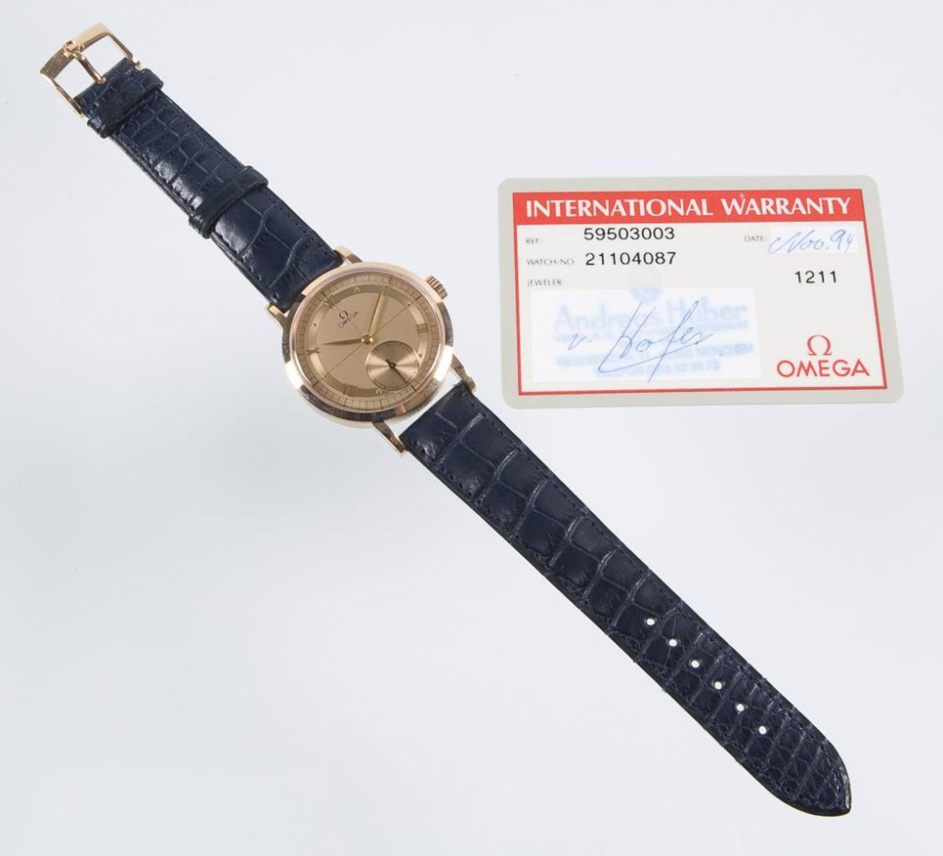 Armbanduhr: Modell 1894 in Gold.. OMEGA.| siehe Nachtrag - Bild 3 aus 6