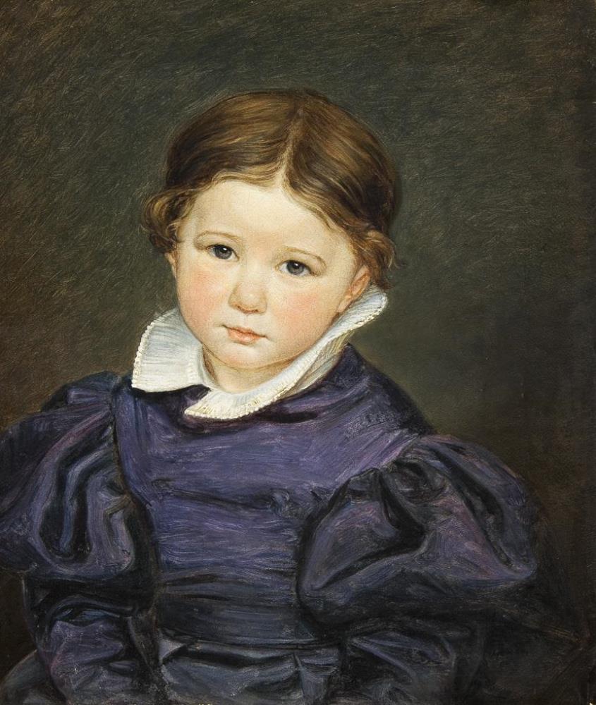 AMERLING, Friedrich von zugeschrieben (1803 Spittelberg - 1887 Wien). Mädchenporträt.