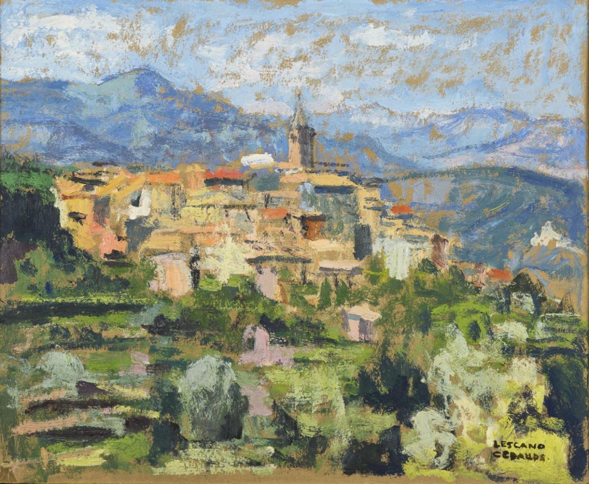 LESCANO CEBALLOS, Edelmiro (1900 - 1983). Argentinische Bergstadt.