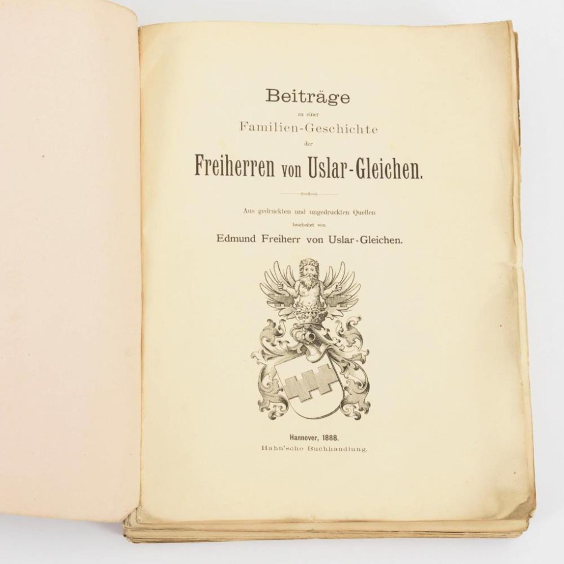 VON USLAR-GLEICHEN, Edmund Freiherr. "Beiträge Familiengeschichte Uslar-Gleichen".