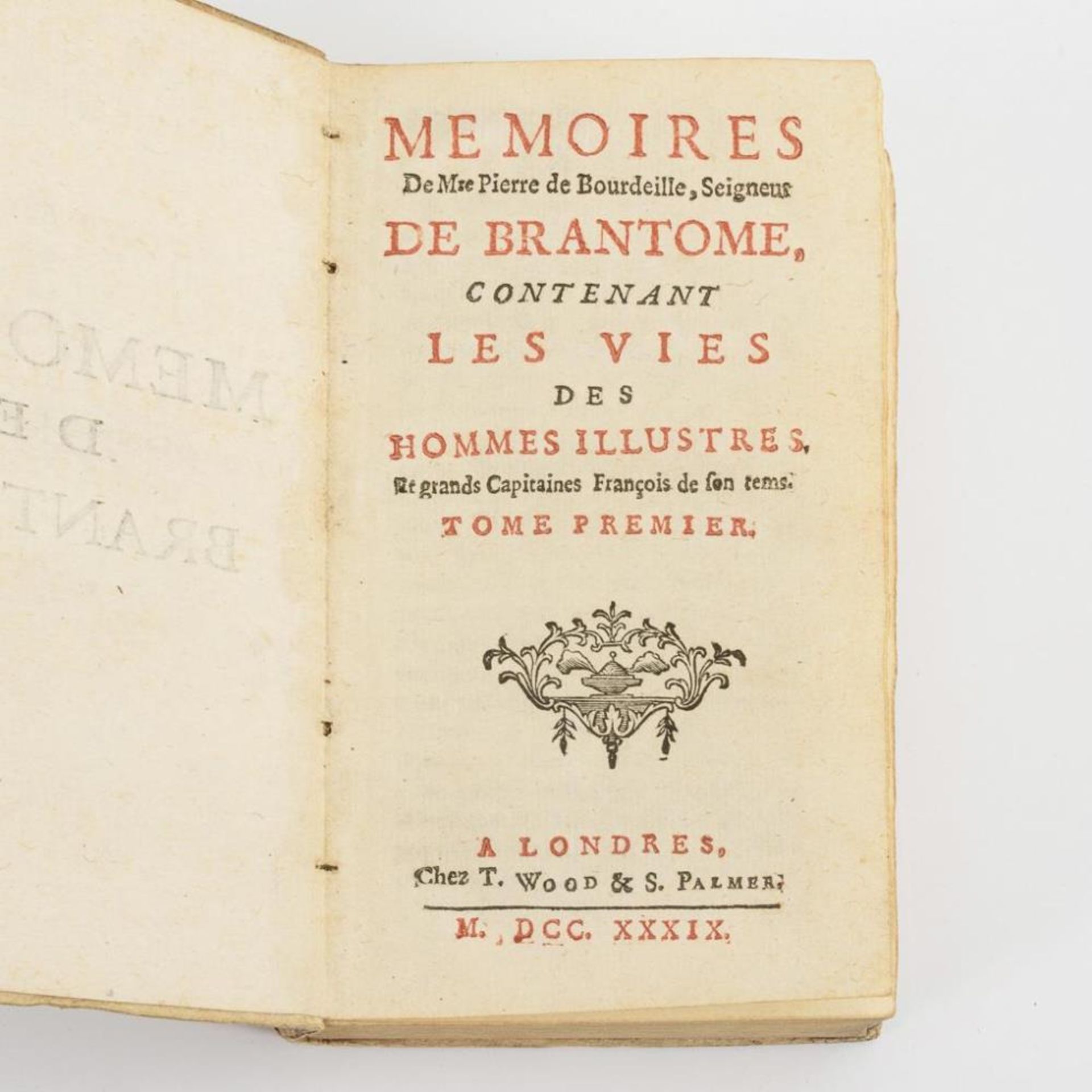 "Mémoires de Mre. Pierre du Bourdeille, Seigneur de Brantome", 10 Bände. - Bild 2 aus 2