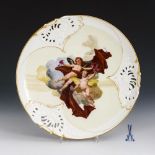 Seltener Jugendstil-Teller mit Puttendarstellung. Meissen.| Nachtrag siehe Text