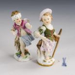 2 verkleidete Amoretten. Meissen.