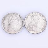 2 Münzen Sachsen.