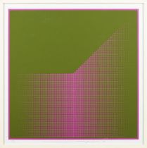MAVIGNIER, Almir (1925 Rio de Janeiro - 2018 Hamburg). Op-Art-Komposition "Grün-Violett".