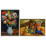 AMBROGIANI, Pierre (1907 Ajacco - 1985 Allauch). "Les Gitans" und "Bouquet".