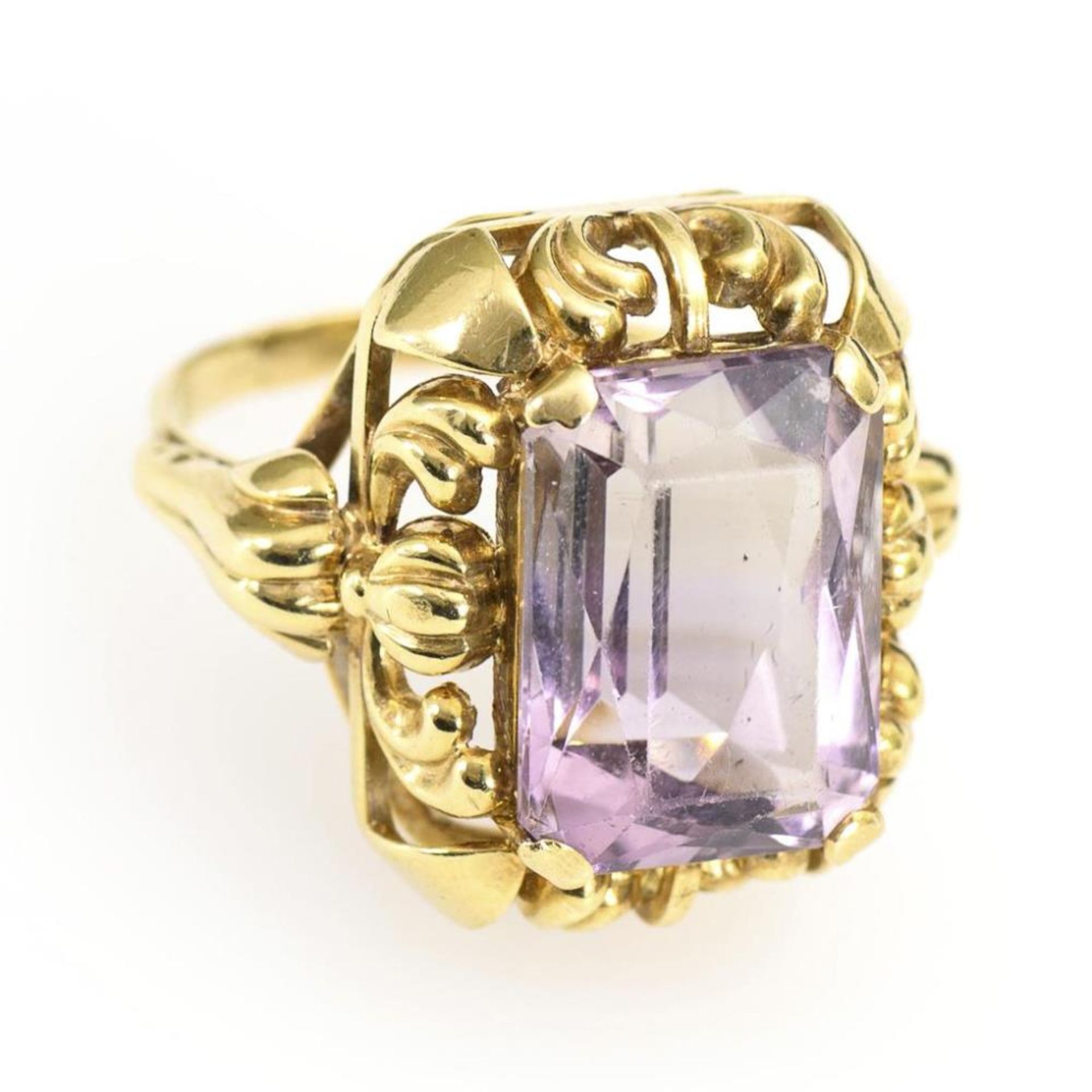 Ring mit Amethyst. - Bild 2 aus 2