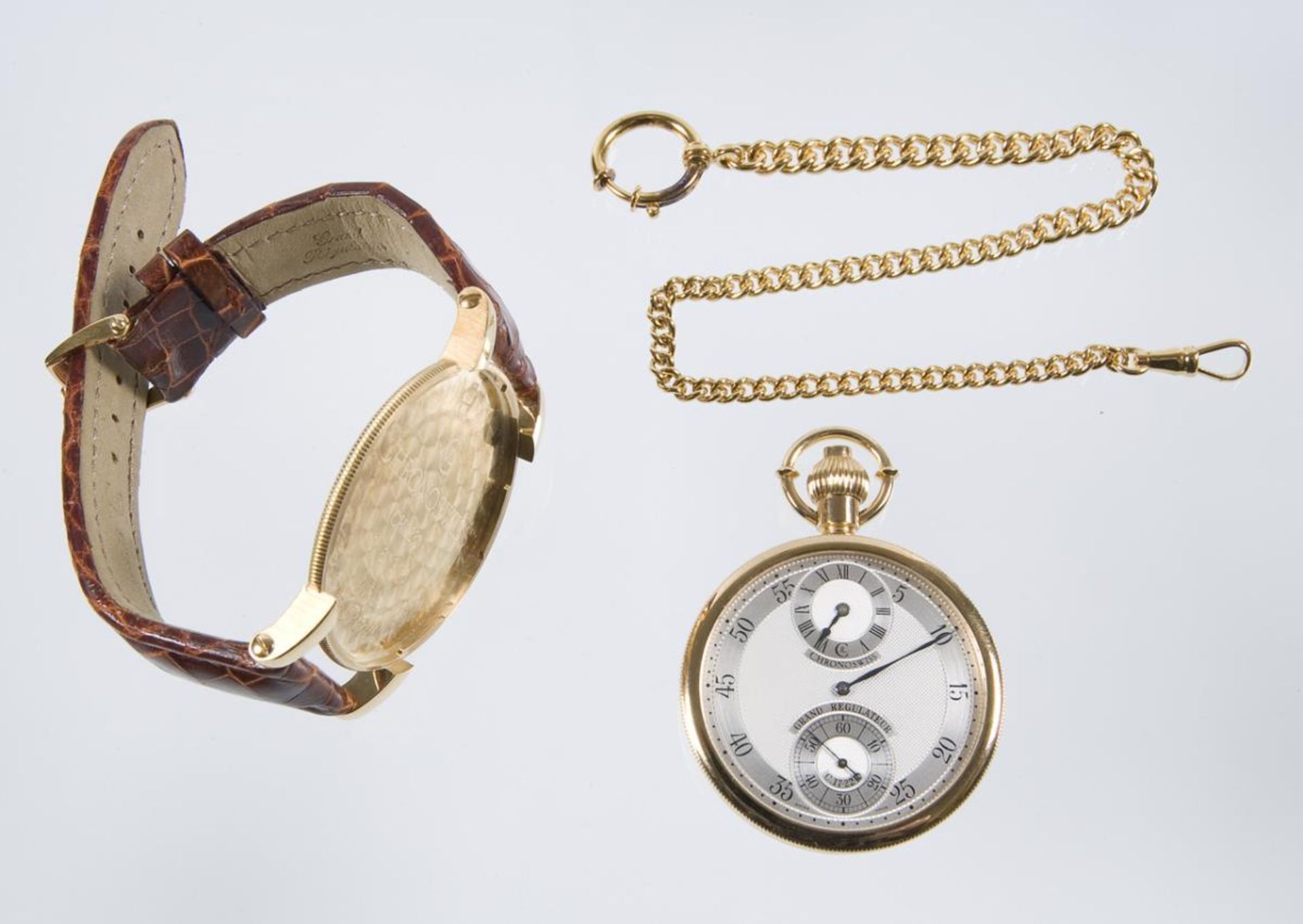 Grand Régulateur Taschenuhr m.Uhrkette, 2.Gehäuseboden a.Armband in Gold. CHRONOSWISS.| s.Nachtrag - Bild 8 aus 12