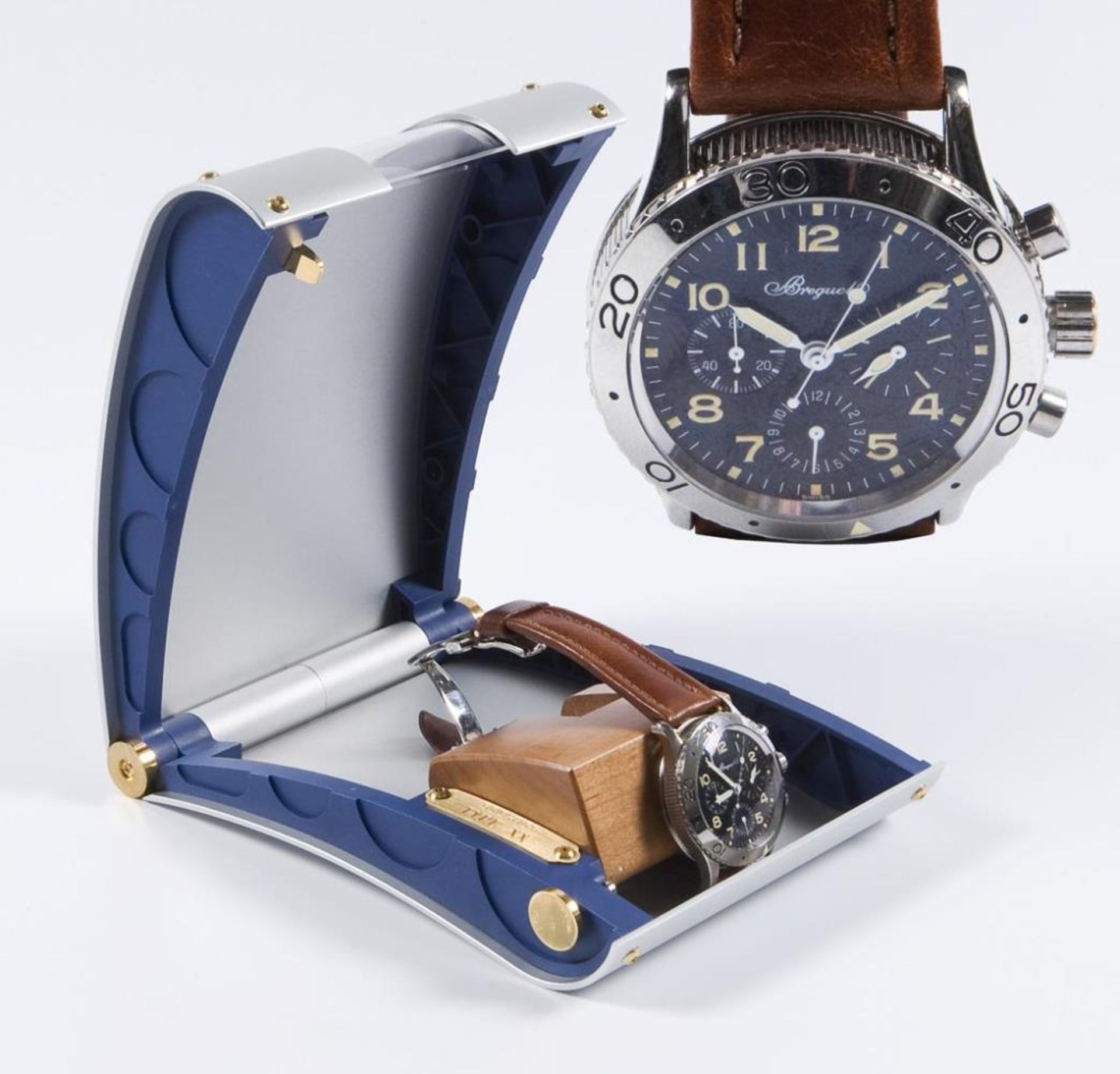 Armbanduhr-Chronograph "Aéronavale" mit Flyback.. BREGUET.| siehe Nachtrag
