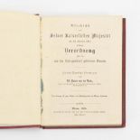 BARON VON DER RECKE, W.. "Verordnung über die aus der Leibeigenschaft getretenen Bauern".