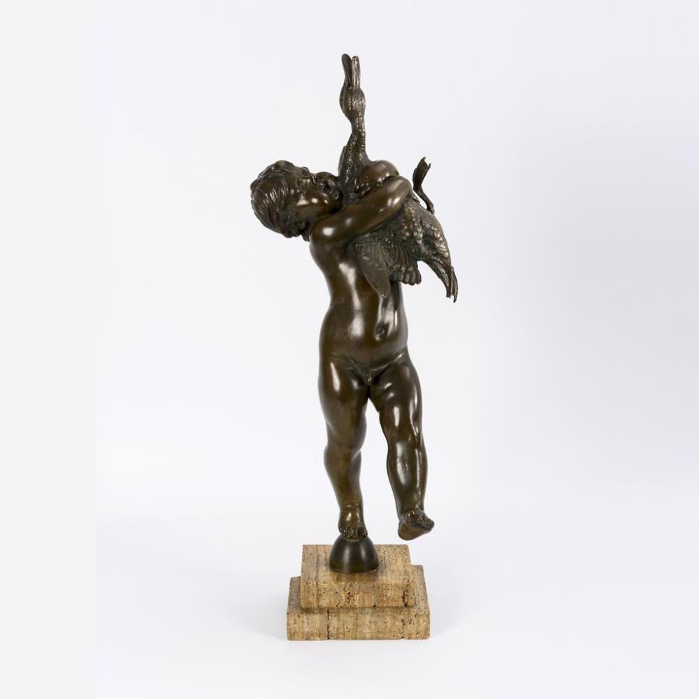 MCMONNIES, Frederick William (nach) (1863 Brooklyn - 1937 New York). Großer Bronzegruppe: Putto mit