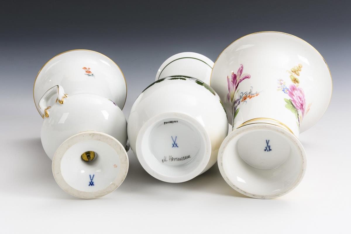 3 Vasen. Meissen. - Image 2 of 2