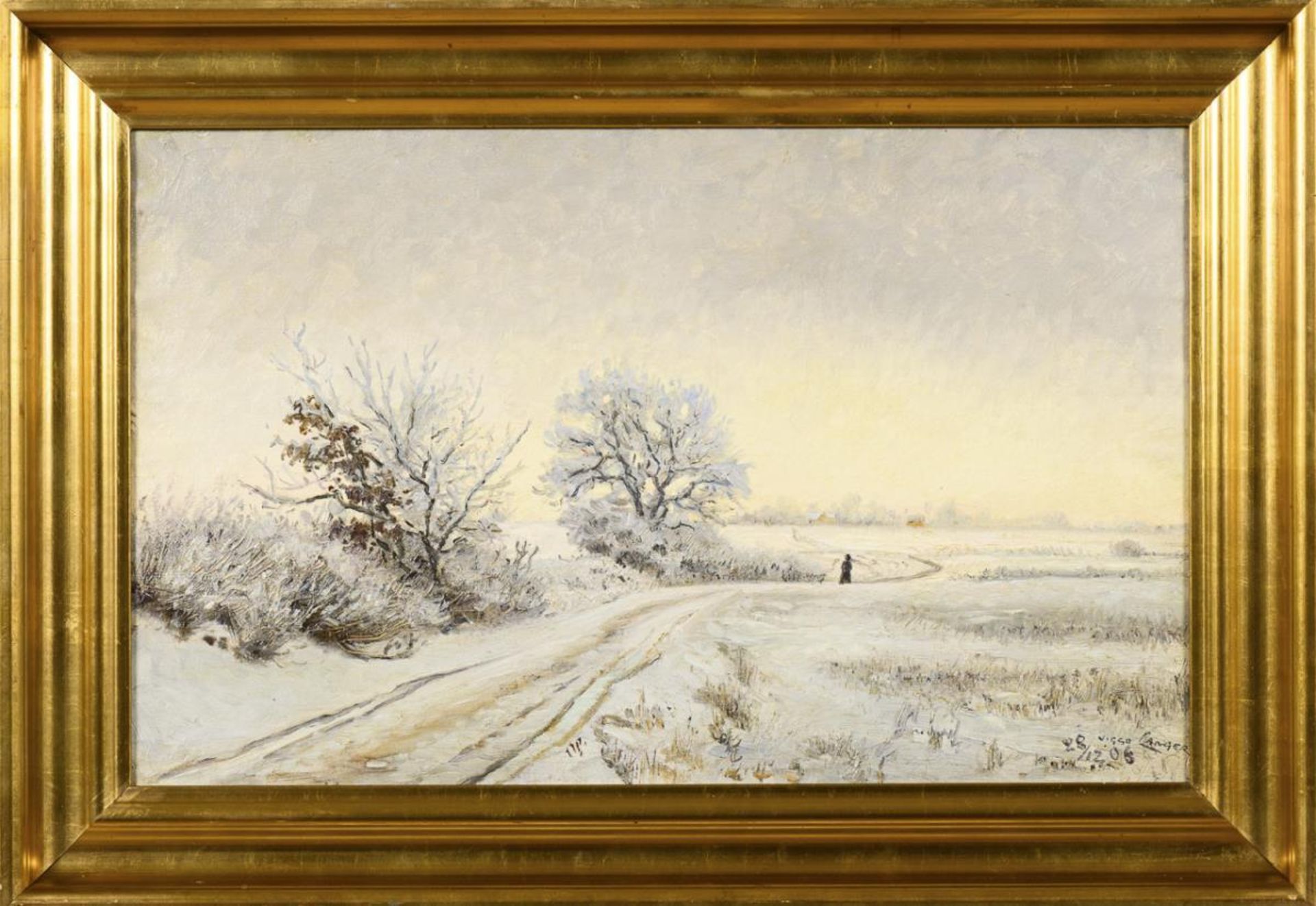 LANGER, Viggo (1860 Reudnitz - Rungsted 1942). Winterlandschaft. - Bild 2 aus 3