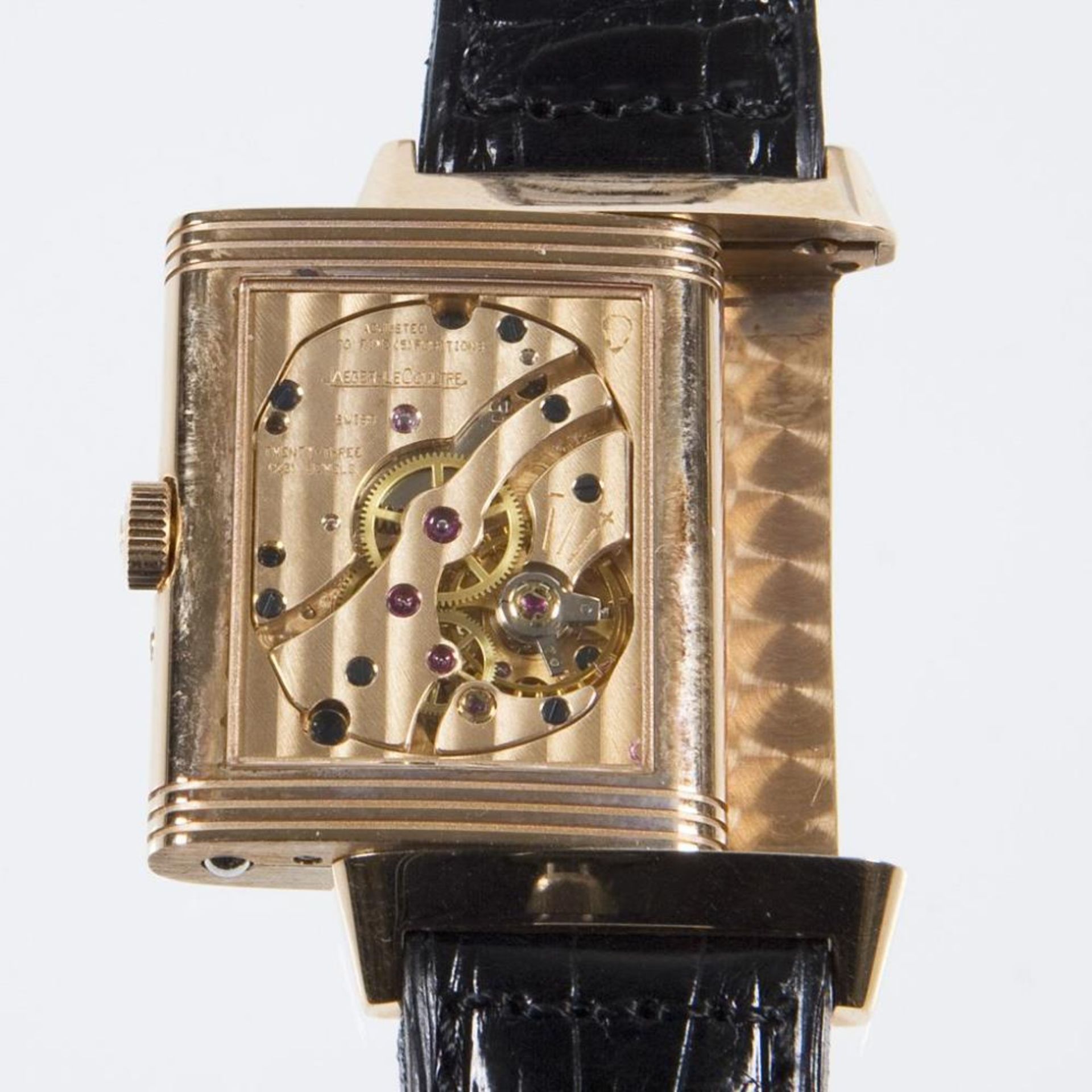 Armbanduhr: Reverso 60ème in Gold.. JAEGER-LECOULTRE. - Bild 2 aus 8