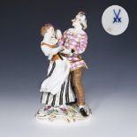 Tanzgruppe: Harlekin und Columbine. Meissen.