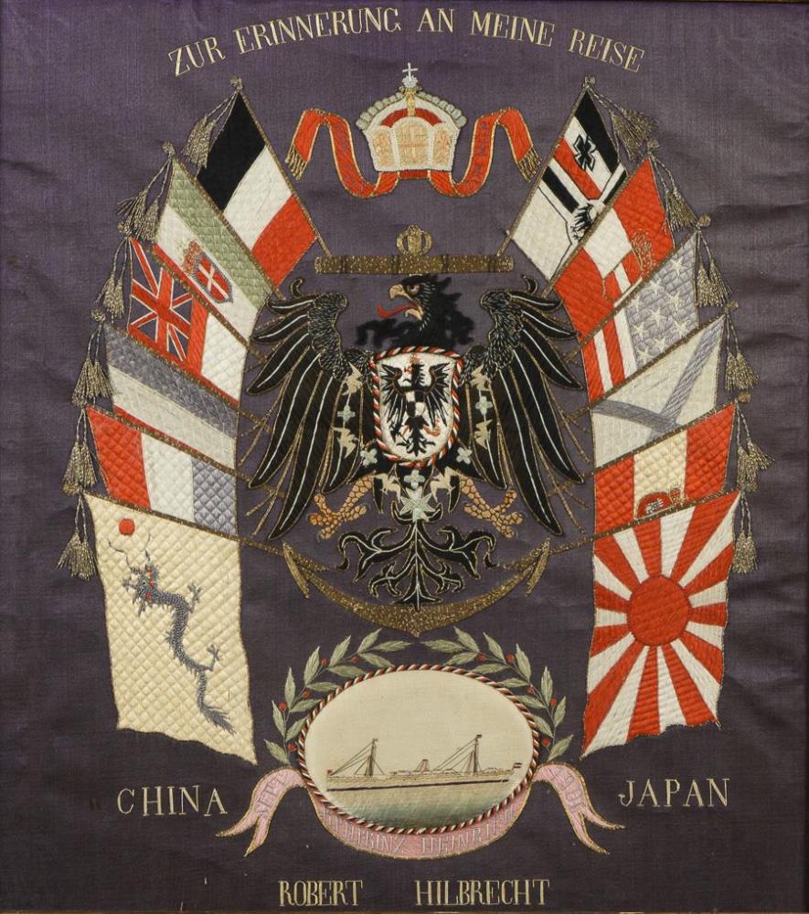 Großes Reservisten-Stickbild China / Japan.