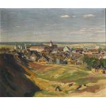 PIPPERT, Wilhelm (* 1878 Herda). Sonnige Stadtansicht mit Kirche.