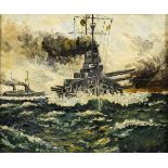 WEINERT, Emil (*1899). Kriegsschiffe unter Dampf im Gefecht.