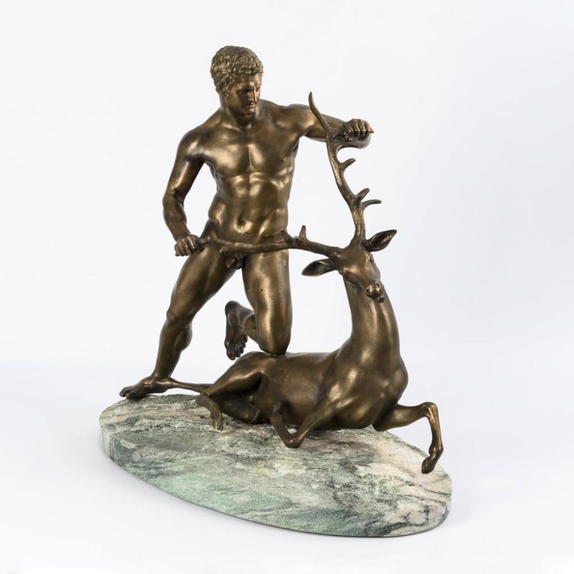 Große Bronzegruppe: Herkules und die kerynitische Hirschkuh. - Bild 2 aus 5