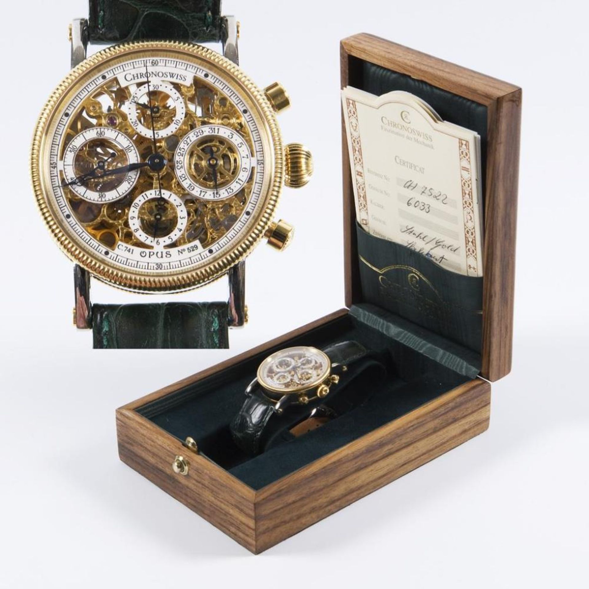 Armbanduhr: Skelett-Chronograph Opus.. CHRONOSWISS.| siehe Nachtrag