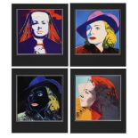 WARHOL, Andy (1928 Pittsburgh - 1987 New York City). 4 Werke "Portraits of Ingrid Bergman".