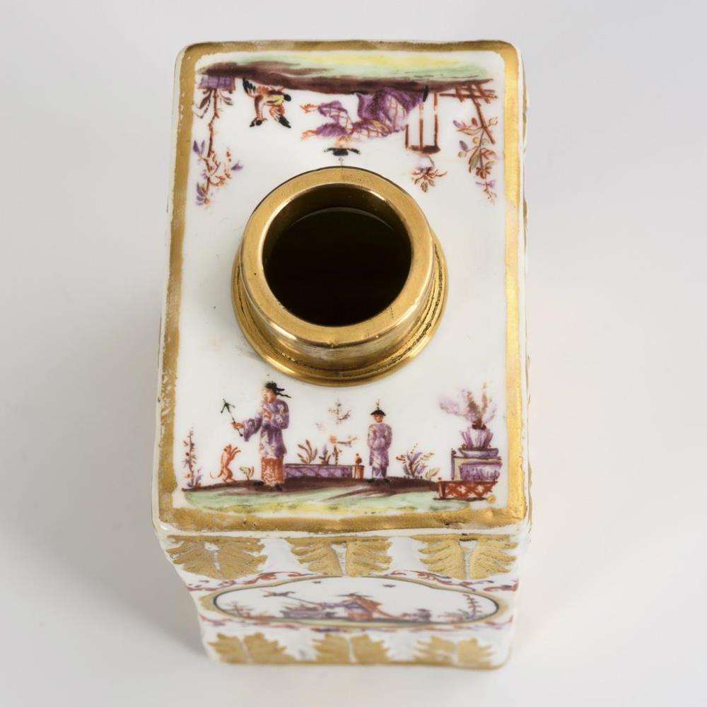 Seltene Barock-Teedose mit Chinoiserien. Meissen.| siehe Nachtrag - Image 11 of 12