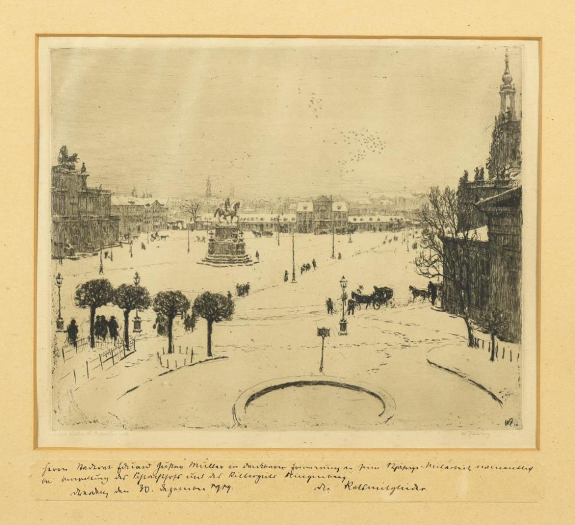 ZEISING, Walter (1876 - 1933). Dresden im Winter.