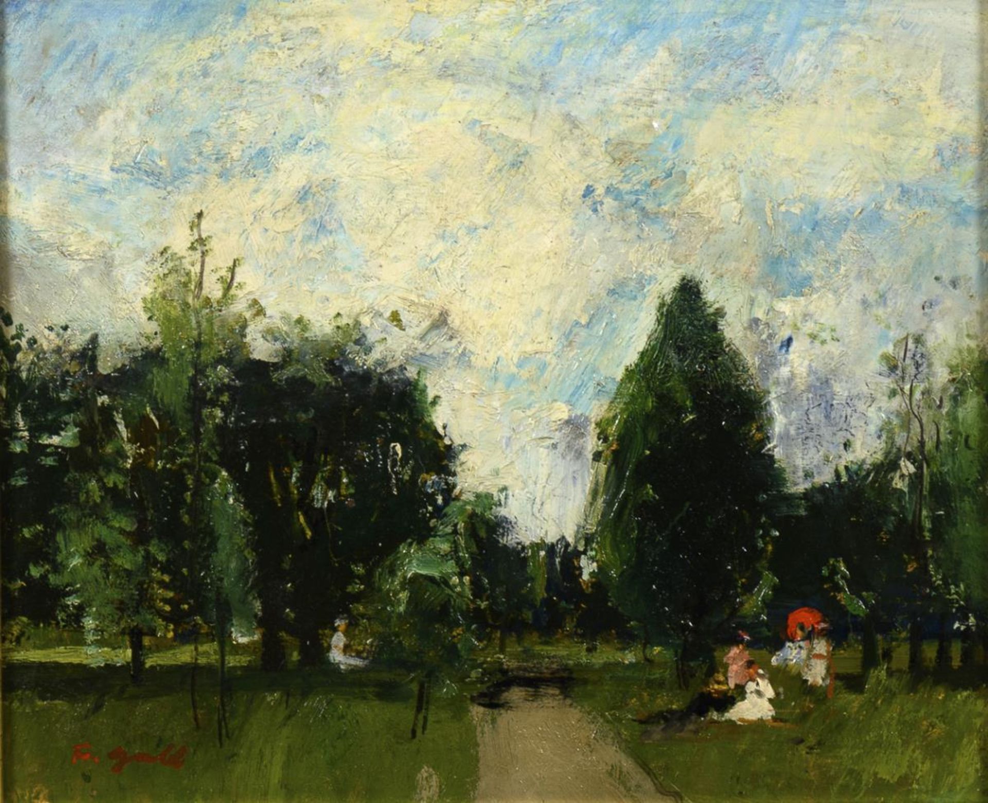 GALL, Francois (1912 Kolozsvár/Transsilvanien - 1987 Paris). Picknick im Park.