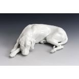 Liegender Jagdhund. Rosenthal.