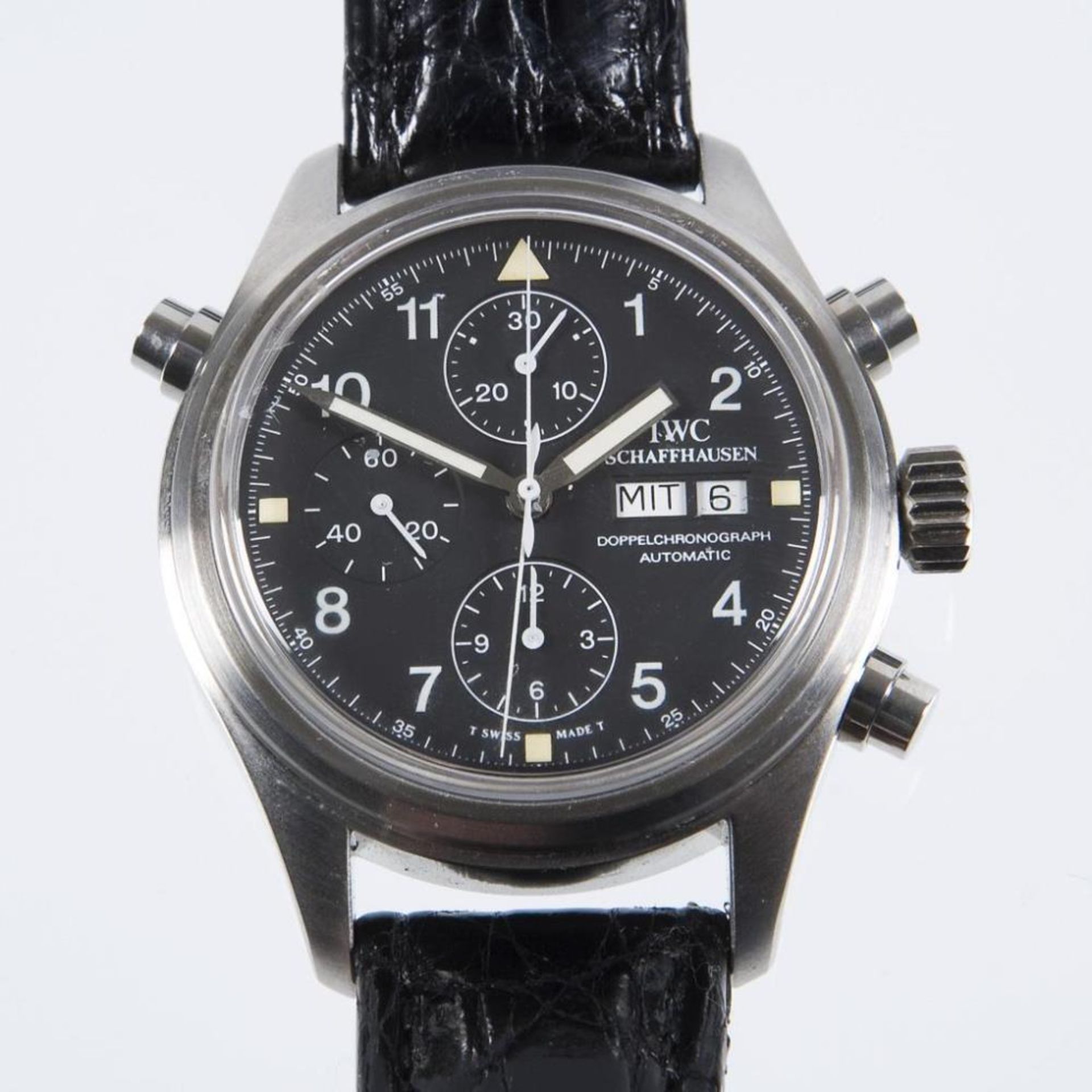 Armbanduhr: Flieger-Doppelchronograph.. IWC SCHAFFHAUSEN. - Bild 8 aus 9
