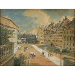 REINHOLD, Franz (1816 Wien - 1893 ebd.). Blick von der Rahlstiege Wien.