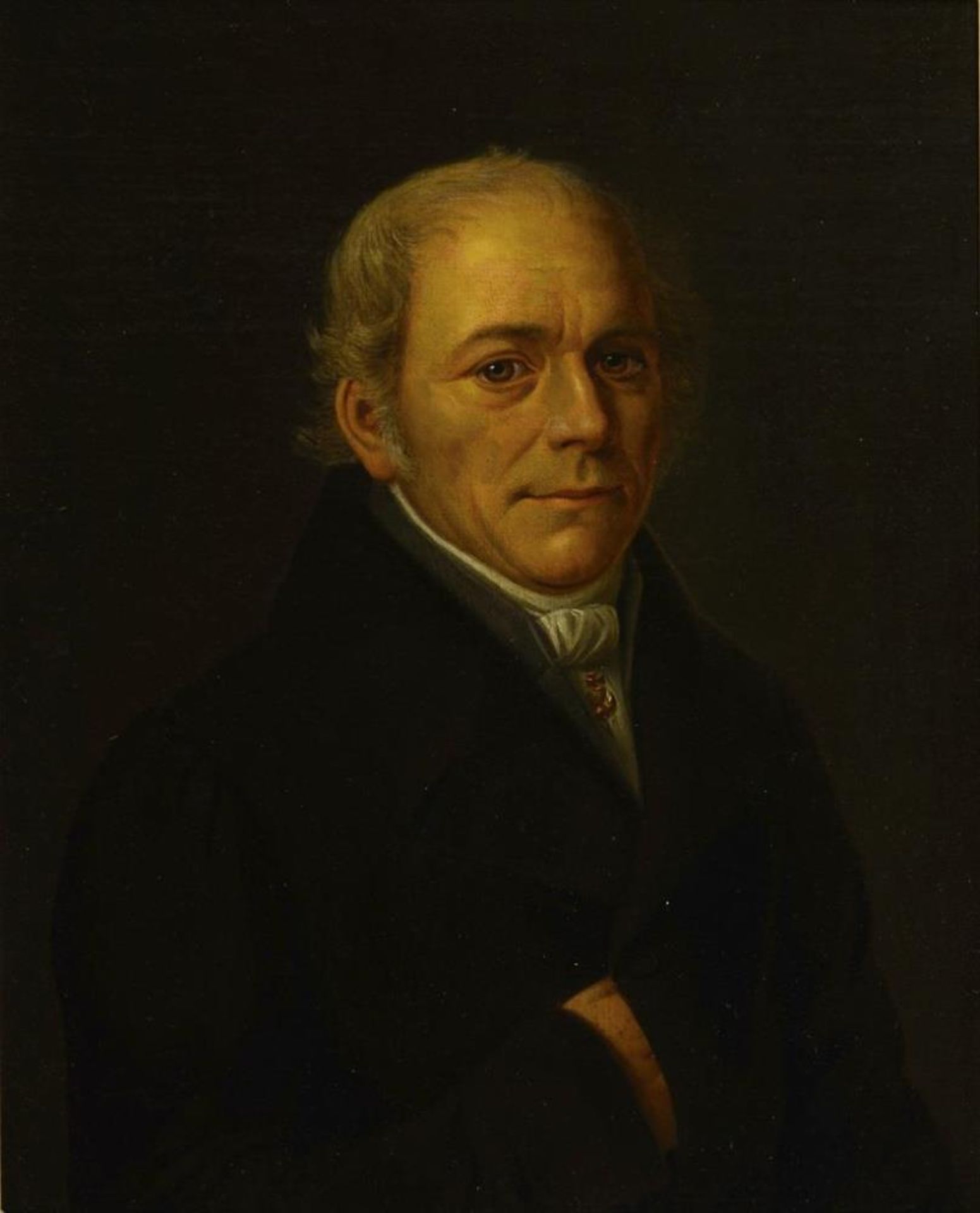 KÜGELGEN, Wilhelm von zugeschrieben (1802 St. Petersburg – 1867 Ballenstedt). Biedermeier Herrenbild