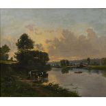 KAUFMANN, Karl (1843 Neuplachowitz - 1905 Wien). Landschaft mit See.