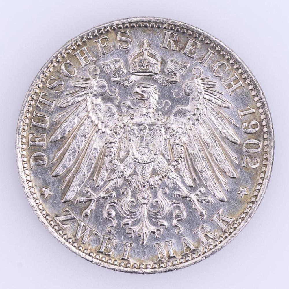 2 Mark, Sachsen-Meiningen, 1902. - Image 2 of 2