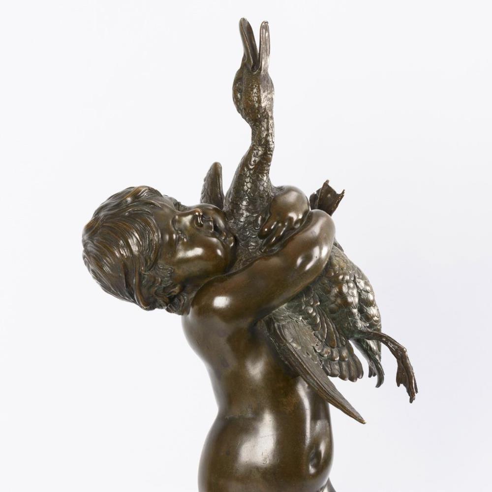 MCMONNIES, Frederick William (nach) (1863 Brooklyn - 1937 New York). Großer Bronzegruppe: Putto mit - Image 2 of 4