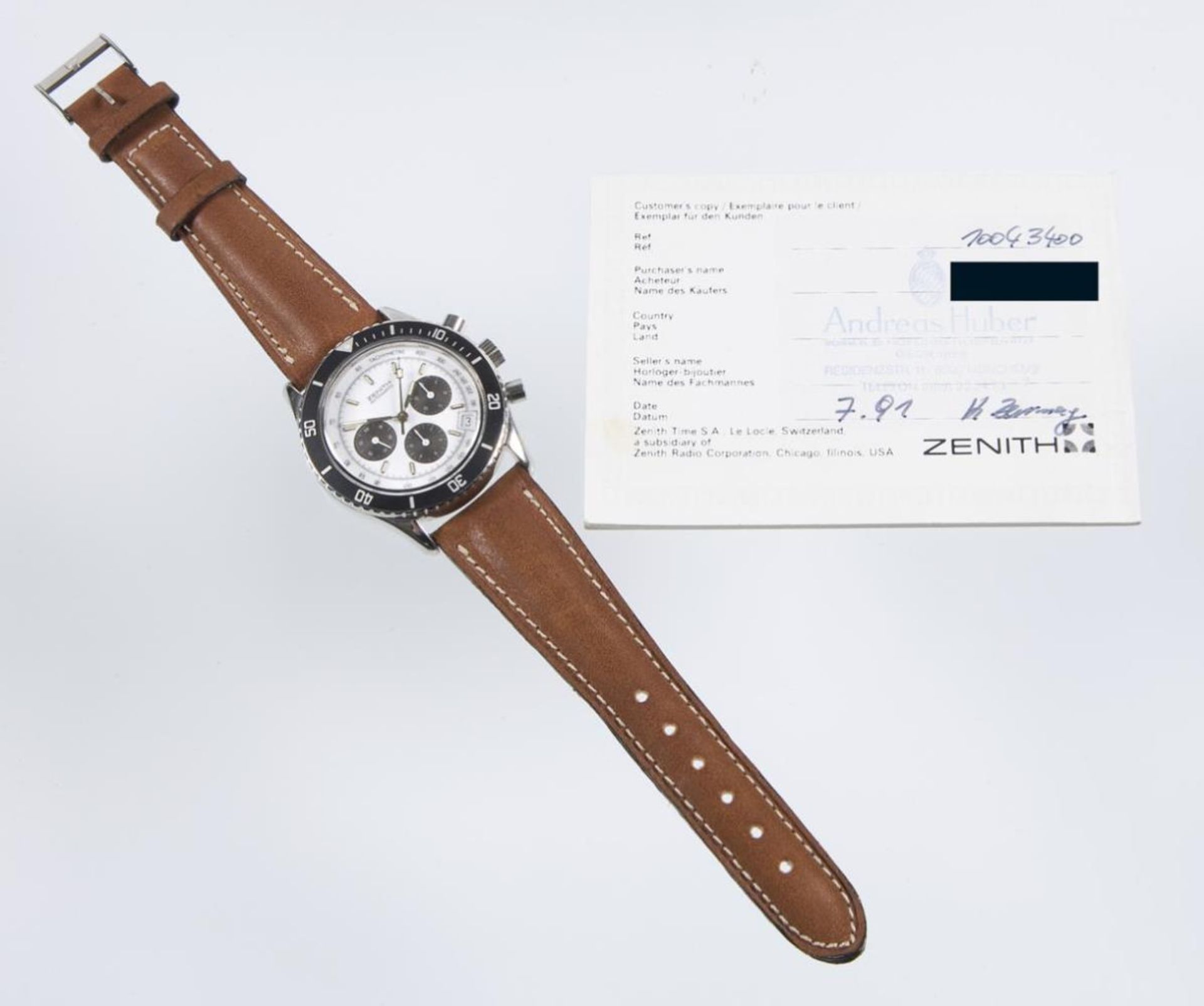 Armbanduhr-Chronograph De Luca.. ZENITH.| siehe Nachtrag - Bild 3 aus 6