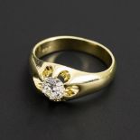 Ring mit Brillantsolitär 1950er/1960er Jahre.