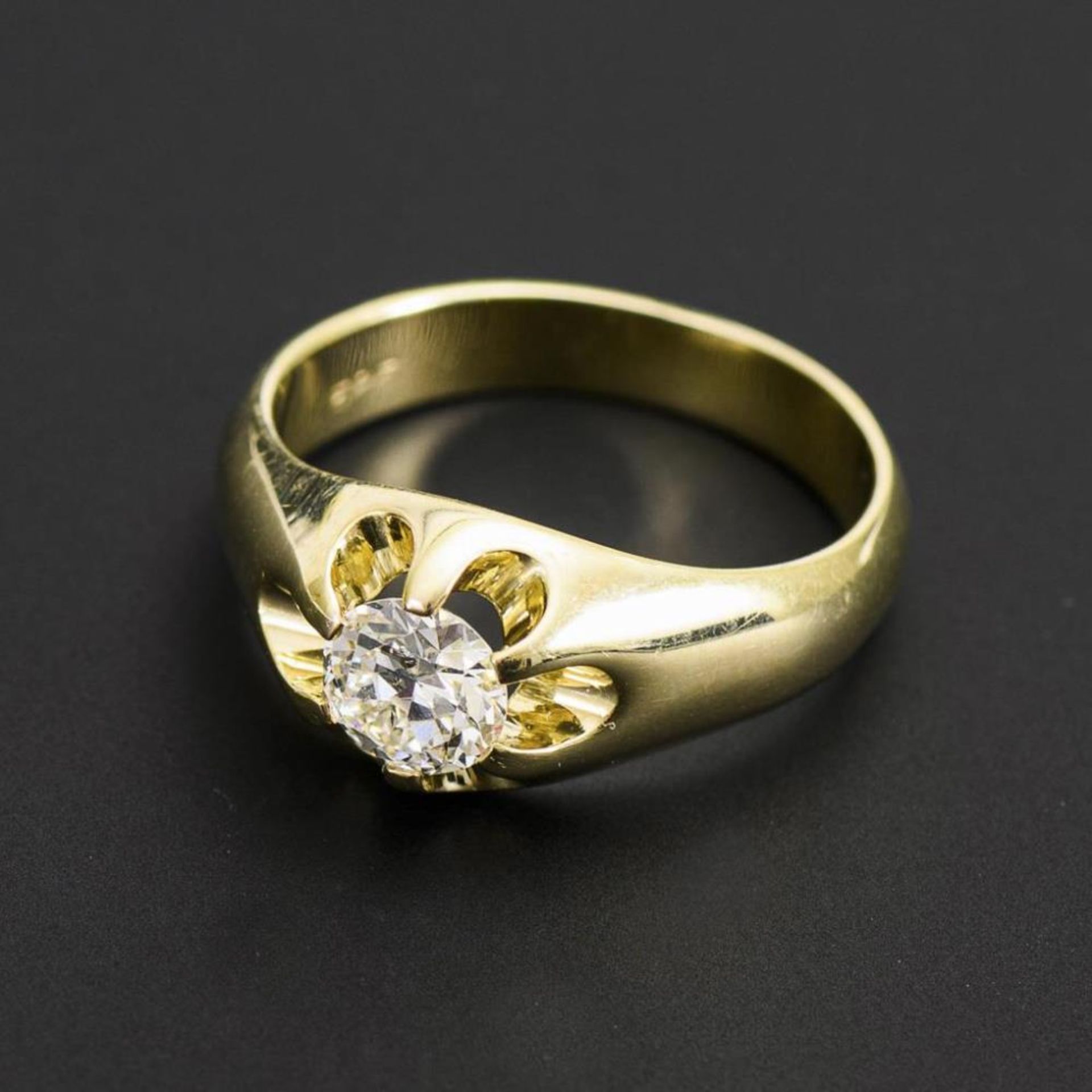 Ring mit Brillantsolitär 1950er/1960er Jahre.