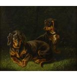 GEORGIUS, Robert (1871 - 1942). Zwei Jagdhunde.