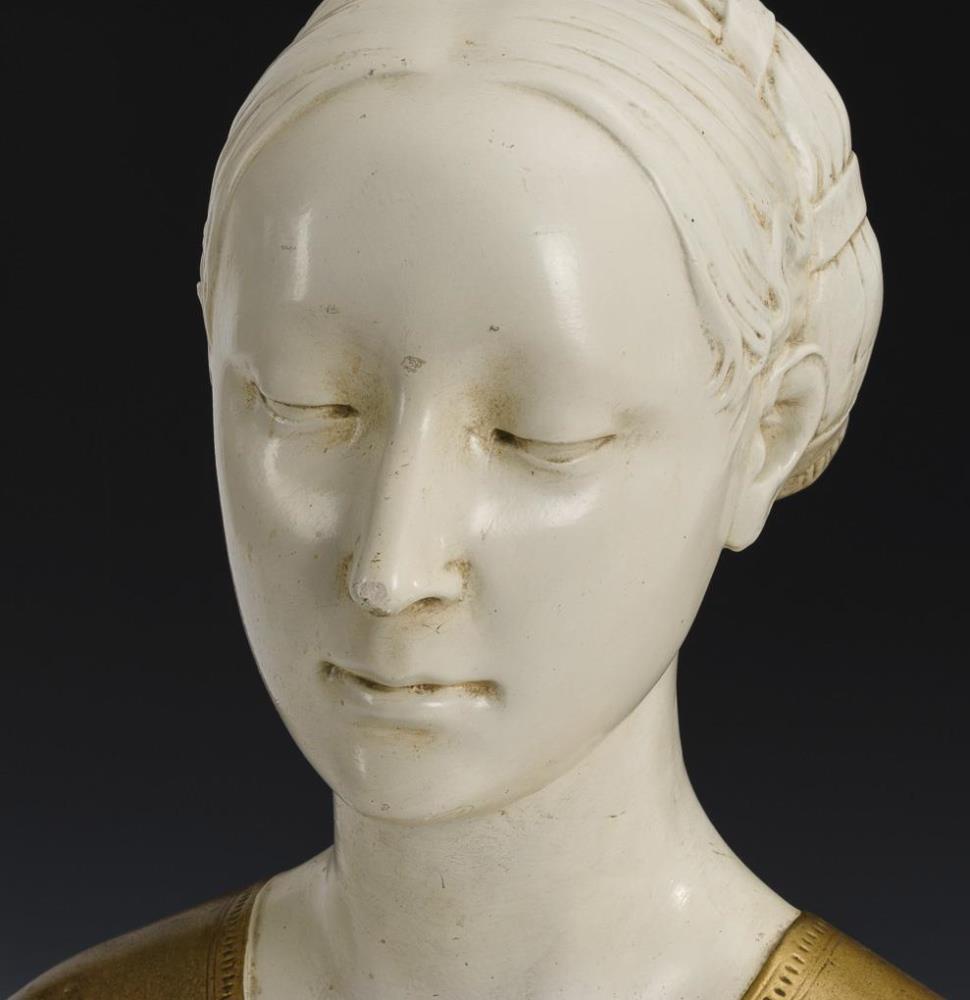 LAURANA, Francesco (nach) (um 1420/25 - nach 1502). Lebensgroße Büste einer jungen Frau. - Image 2 of 3