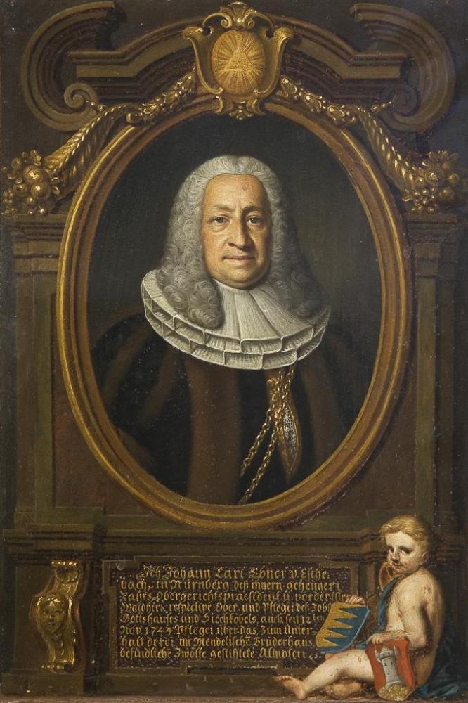 MÜLLER, Gabriel (1688 Ansbach - Nürnberg). Johann Carl Ebner von Eschenbach.